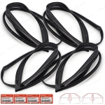 ชุด ยางสักหลาดร่องกระจกหน้า+หลัง 4 ชิ้น สีดำ สำหรับ Honda Civic Sedan ปี 1992-1995